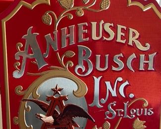 Budweiser Metal Sign  LU-774	25.5x15in	HxWxD
