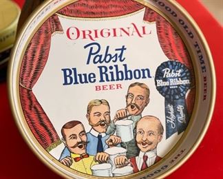 1960s Pabst Blue Ribbon Beer Tray quartet	13in Diameter	

