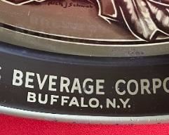 Iroquois Indian Head Beer & Ale Breweries Tray Buffalo NY	13in Diameter	
