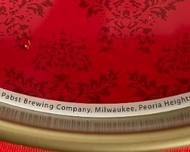 1960s Pabst Blue Ribbon Bartender Beer Tray	13in Diameter	
