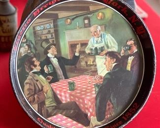 1936 Fidelio Brewery NY NY Beer Tray	12in Diameter	
