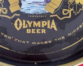 Olympia  Beer Good luck horseshoe Tray	13in Diameter	
