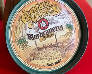 Maisel Brau Vintage Serving Tray German Beer Bierbrauerei Bayreuth	12in Diameter	
