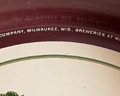 Vintage Schlitz Beer Tray Sclitz Brewing Company Milwaukee Wisconsin	13in Diameter	
