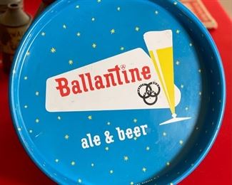 Vintage BALLANTINE Ale & Beer Purity Body Flavor Advertising Metal Serving Tray	13in Diameter	

