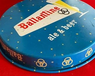 Vintage BALLANTINE Ale & Beer Purity Body Flavor Advertising Metal Serving Tray	13in Diameter	
