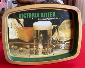 Vintage VB Victoria Bitter Beer Metal Drinks Tray	11x14in	
