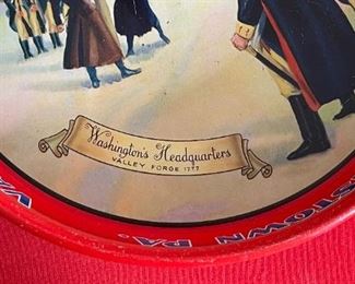 Valley Forge Beer Tray Washington's Headquarters #2	12in Diameter	
