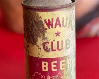 Milwaukee Club Cone top Beer Can	6x2.75in Diameter	
