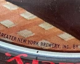 1936 New Yorker Beer & Ale Tray Greater New York	12in Diameter	
