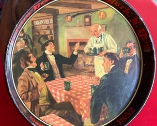 1936 New Yorker Beer & Ale Tray Greater New York  #2	12in Diameter	
