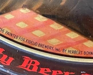 1936 New Yorker Beer & Ale Tray Greater New York  #2	12in Diameter	
