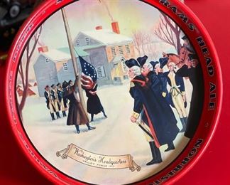 Valley Forge Beer Tray Washington's Headquarters #3	12in Diameter	
