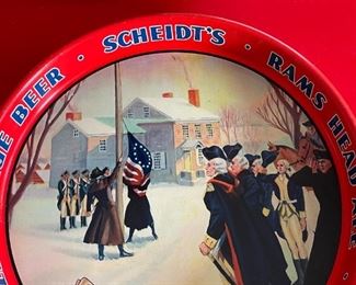 Valley Forge Beer Tray Washington's Headquarters #3	12in Diameter	
