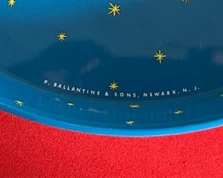 Vintage BALLANTINE Ale & Beer Purity Body Flavor Advertising Metal Serving Tray	12in Diameter	
