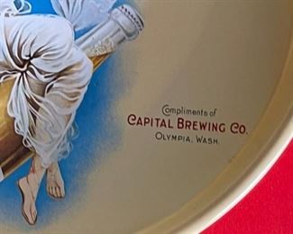 Olympia Beer Tray	13in Diameter	
