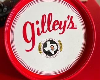 Vintage Gilley's Beer Serving Tray Round Urban Cowboy Mickey Gilley	13in Diameter	
