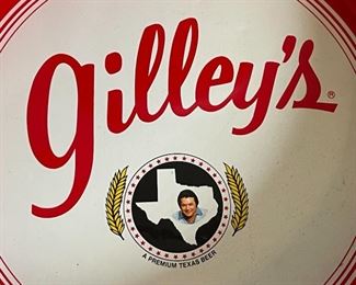 Vintage Gilley's Beer Serving Tray Round Urban Cowboy Mickey Gilley	13in Diameter	
