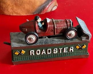 Cast Iron Roadster Mechanical Bank	5x8.5x3in	
