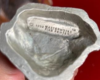 Vintage 1990 Masterworks USA Fine Pewter Figurine "GOOD HUNTING" Peter C. Sedlow	6in H	
