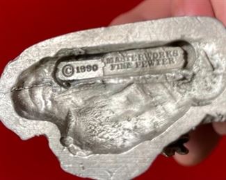 Peter Sedlow Eagle Dancer Native American Figurine Masterworks Fine Pewter 1990	5in H	
