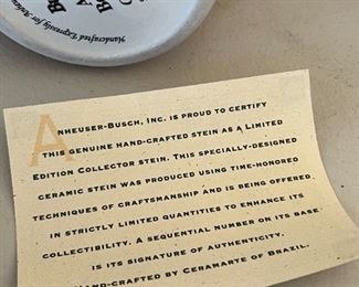 Budweiser Anheuser Busch AB stein  Grand Canyon American the Beautiful cs334	9x6in W	
