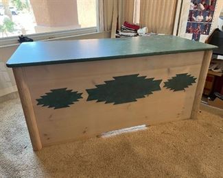 Southwestern seven drawer office desk	29.75x65x30in	HxWxD
