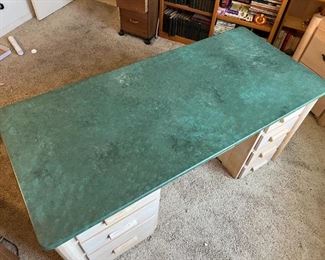 Southwestern seven drawer office desk	29.75x65x30in	HxWxD
