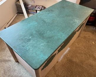 Southwestern seven drawer office desk	29.75x65x30in	HxWxD
