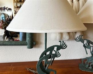Kokopelli table lamps pair	27 x9x6	
