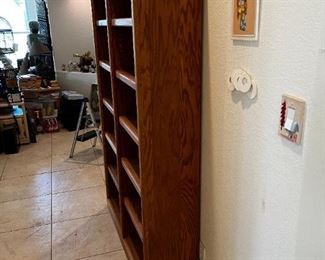 Solid oak 2 tier bookcase	72 x48x12in	HxWxD
