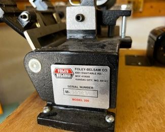 Foley Belsaw Saw Sharpener	Board measurements for sharpener sit on 18 x 15	
