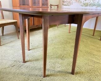 1959 MCM Drexel Profile Dining Room Table W/ 6 Chairs John Van Koert Mid Century Modern K46 K62 Drop Leaf	Table: 109 - 28in Long x 42Wide x29in H	
