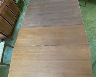 1959 MCM Drexel Profile Dining Room Table W/ 6 Chairs John Van Koert Mid Century Modern K46 K62 Drop Leaf	Table: 109 - 28in Long x 42Wide x29in H	
