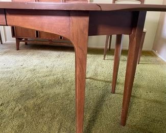 1959 MCM Drexel Profile Dining Room Table W/ 6 Chairs John Van Koert Mid Century Modern K46 K62 Drop Leaf	Table: 109 - 28in Long x 42Wide x29in H	
