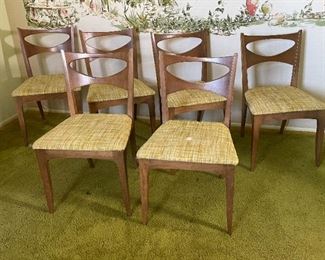 1959 MCM Drexel Profile Dining Room Table W/ 6 Chairs John Van Koert Mid Century Modern K46 K62 Drop Leaf	Table: 109 - 28in Long x 42Wide x29in H	
