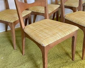 1959 MCM Drexel Profile Dining Room Table W/ 6 Chairs John Van Koert Mid Century Modern K46 K62 Drop Leaf	Table: 109 - 28in Long x 42Wide x29in H	
