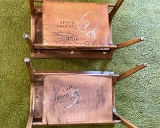 2pc 1961 MCM Drexel Profile Walnut End Table PAIR John Van Koert  K80 2-Tier Lamp Table Side tables Mid Century Modern	22x28x18in	HxWxD
