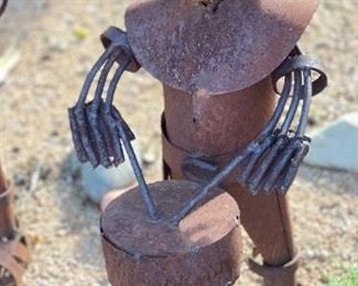 3pc Rustic Mariachi Yard Art Decor Small	19 inches high	
