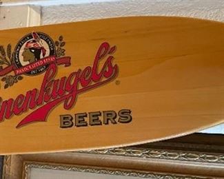 Vtg Leinenkugels Beer Advertising Paddle Oar Signed Jake Northwoods Leinie Lodge	47 inches long	

