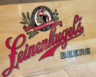Vtg Leinenkugels Beer Advertising Paddle Oar Signed Jake Northwoods Leinie Lodge	47 inches long	
