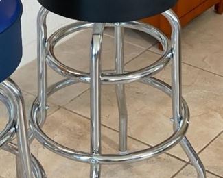 3pc Budweiser Foster Beer Stools Non-Swivel	31in H  x 14 in diameter	
