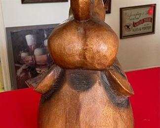 Carved Wood Elephant Pedestal	20 x 10.5in diameter	
