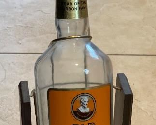 Vtg Bourbon Old Grand Dad Kentucky Wood Display Large Bottle Swivel Swing Cradle	23x10x6.5in	
