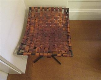 unique leather strap stool