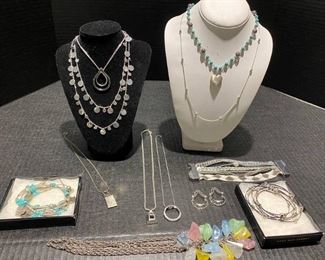 Silver Tone Jewelry Lot