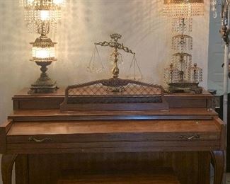 Tabletop Chandeliers, Baldwin Upright Piano