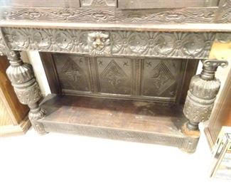 Antique English Jacobean Style Court Cupboard