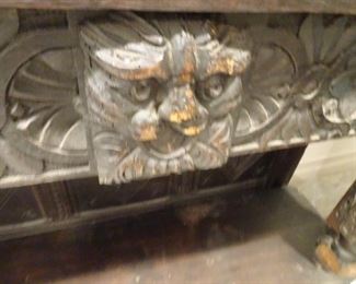 Antique English Jacobean Style Court Cupboard