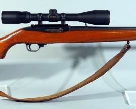 Ruger 10/22 Carbine .22 LR Rifle SN# 145538, With Simmons Whitetail Expedition 3-9x42 WA Scope And Leather Sling, No Mag